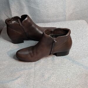 Womens Brown Leather Ankle Boots